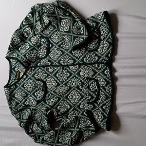 Vintage Stuart Alan tapestry green and white jacket